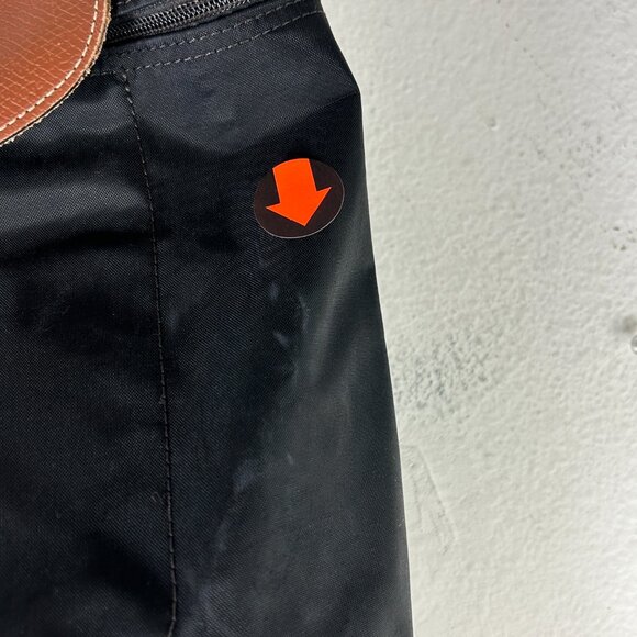 Longchamp Le Preage Black Brown Nylon Leather Backpack small capsule minimalist - Picture 10 of 16